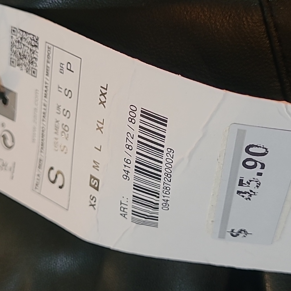 Zara High waisted pants size-Small Black Leather Effect 🔥 - Picture 14 of 14